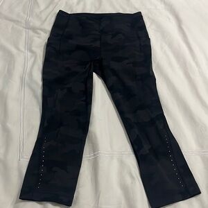 Lulu lemon fast and free Camo crop leggings